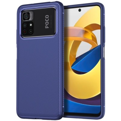 Xiaomi Poco X4 Pro kieto silikono TPU mėlynas dėklas - nugarėlė | Priedai.lt