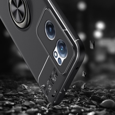OnePlus Nord CE 2 „Ring“ Kickstand (TPU) juodas dėklas - nugarėlė | Priedai.lt