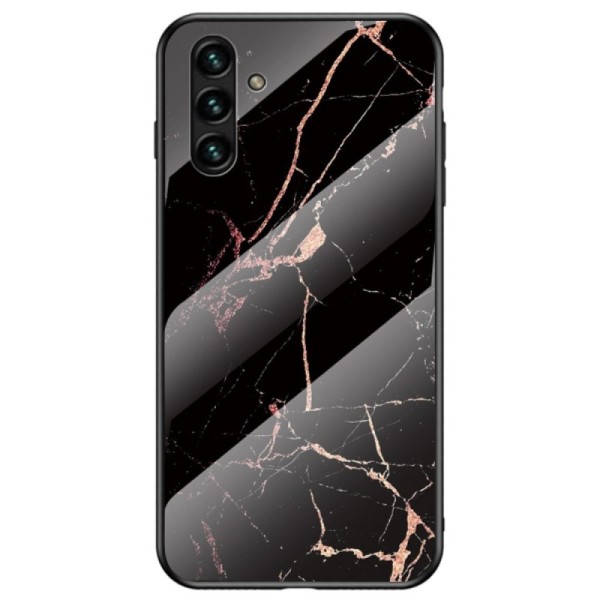 „Marble“ Kõva silikoon (TPU) kaaned - must / kuldne (Galaxy A13 5G / A04s)
