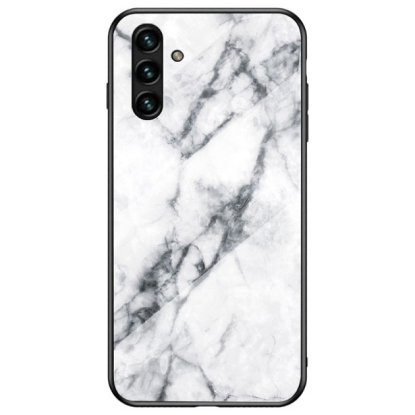 „Marble“ Kõva silikoon (TPU) kaaned - valge (Galaxy A13 5G / A04s)