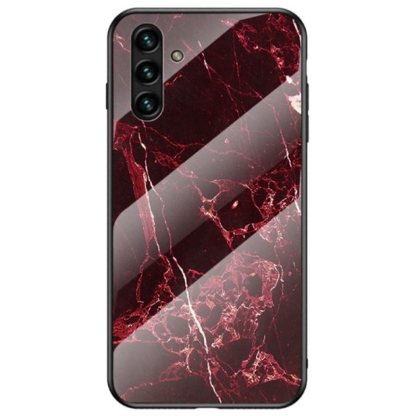 „Marble“ Kõva silikoon (TPU) kaaned - punane (Galaxy A13 5G / A04s)