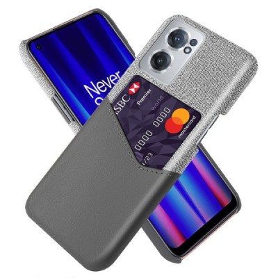„KSQ“ Shell OnePlus Nord CE 2 pilkas odinis dėklas - nugarėlė su kišenėle kortelėms | Priedai.lt