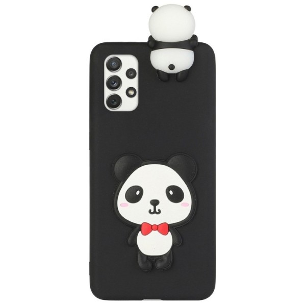 „Squezy“ Panda Kõva silikoon (TPU) kaaned - must (Galaxy A53)