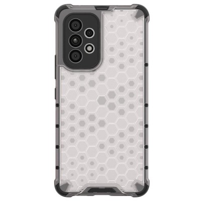 Honeycomb sustiprintos apsaugos Samsung Galaxy A53 5G (SM-A536B) skaidrus kieto silikono (TPU) ir plastiko dėklas | Priedai.lt