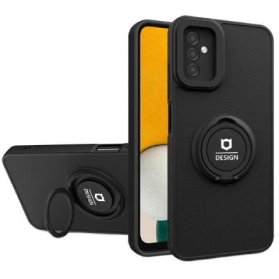 Samsung Galaxy A13 5G (A04s) „Design“ Kickstand (TPU) juodas dėklas - nugarėlė | Priedai.lt