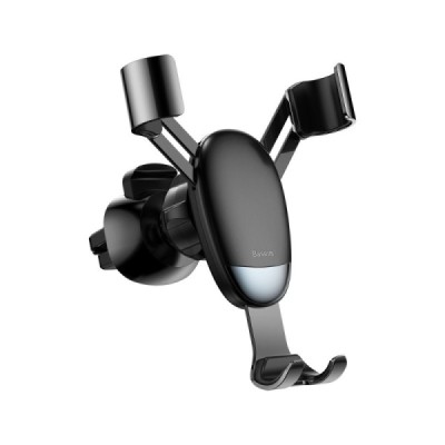 „Baseus“ Mini Gravity automobilinis telefono laikiklis (į groteles) - juodas | Priedai.lt