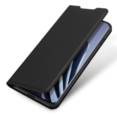Dux Ducis Skin serijos OnePlus 10 Pro juodas odinis atverčiamas dėklas | Priedai.lt