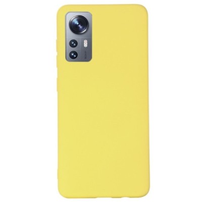Xiaomi 12 Shell kieto silikono TPU geltonas dėklas - nugarėlė | Priedai.lt