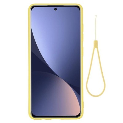 Xiaomi 12 Shell kieto silikono TPU geltonas dėklas - nugarėlė | Priedai.lt