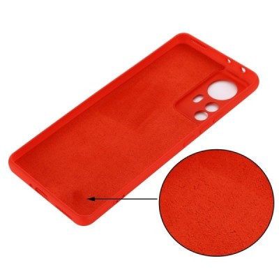 Xiaomi 12 Pro Shell kieto silikono TPU raudonas dėklas - nugarėlė | Priedai.lt