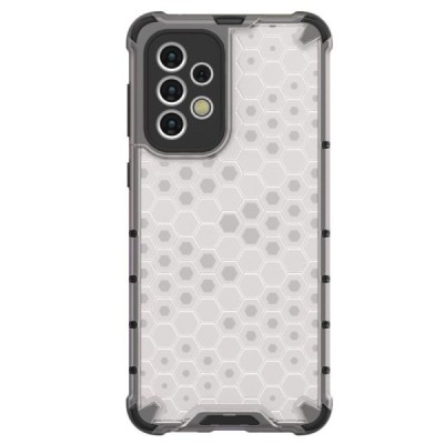 Honeycomb sustiprintos apsaugos Samsung Galaxy A33 5G (SM-A336E) skaidrus kieto silikono (TPU) ir plastiko dėklas | Priedai.lt