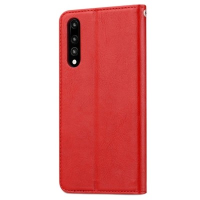 Prabangus „Comma“ odinis atverčiamas raudonas Huawei P30 dėklas | Priedai.lt