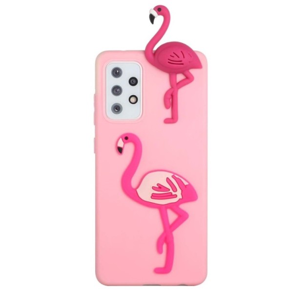 „Squezy“ Flamingo Kõva silikoon (TPU) kaaned - roosa (Galaxy A33 5G)