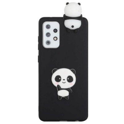 Samsung Galaxy A33 5G (SM-A336E) „Squezy“ Panda kieto silikono TPU juodas dėklas - nugarėlė | Priedai.lt