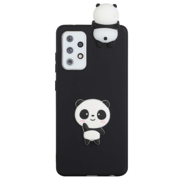 „Squezy“ Panda Kõva silikoon (TPU) kaaned - must (Galaxy A33 5G)