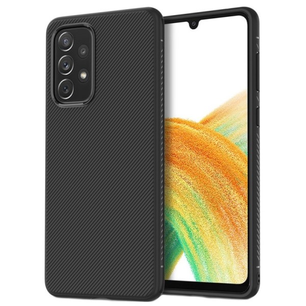 „Jazz“ Kõva silikoon (TPU) kaaned - must (Galaxy A33 5G)