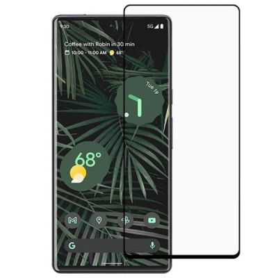 Google Pixel 6 Pro „Premium“ 9H Tempered Glass sustiprintos apsaugos juodas pilnai dengiantis apsauginis ekrano stiklas 0,2 mm |
