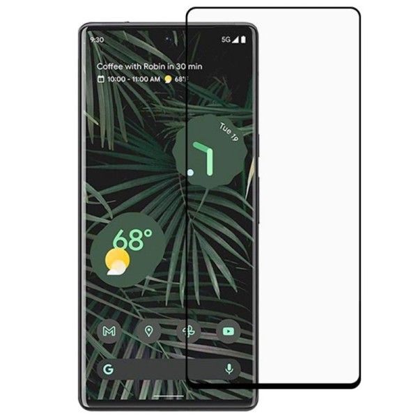 „Premium“ Tempered Glass täielik katvus kaitsev ekraaniklaas 0.2 mm - must (Pixel 6 Pro)