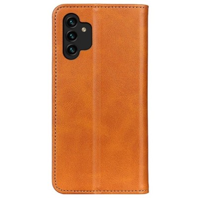 Samsung Galaxy A13 4G (SM-A135F, SM-A137F) „Split“ šviesiai rudas odinis atverčiamas dėklas - knygutė | Priedai.lt