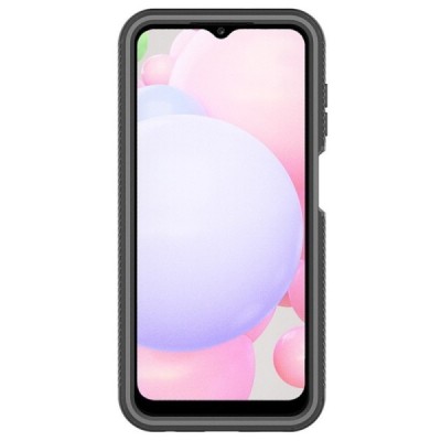 „Frame“ 360 Samsung Galaxy A13 4G (SM-A135F, SM-A137F) (skadrus) juodas kieto silikono (TPU) dėklas | Priedai.lt
