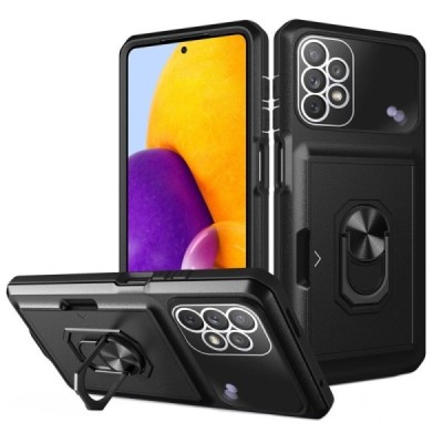 Samsung Galaxy A13 4G (SM-A135F, SM-A137F) „Armor“ Kickstand (TPU) juodas dėklas - nugarėlė | Priedai.lt