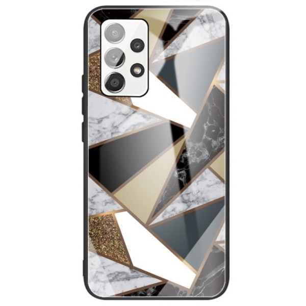 „Marble“ Pattern Kõva silikoon (TPU) kaaned - must (Galaxy A13 4G)