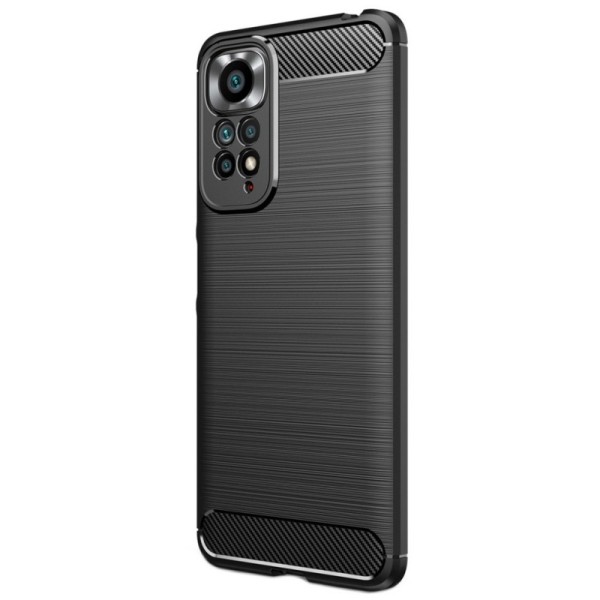 „Carbon“ Kõva silikoon (TPU) kaaned - must (Redmi Note 11 4G / Redmi Note 11s 4G)