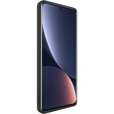 Xiaomi 12 Pro „Imak“ kieto silikono TPU juodas dėklas - nugarėlė | Priedai.lt