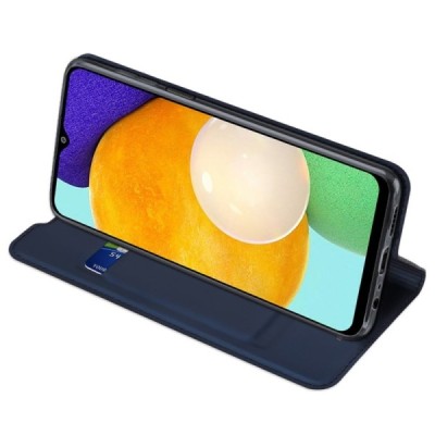 „Dux Ducis“ Skin serijos Samsung Galaxy A13 4G (SM-A135F, SM-A137F) mėlynas odinis atverčiamas dėklas | Priedai.lt