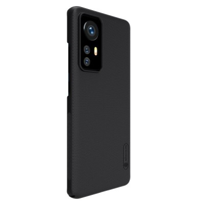 Nillkin Frosted Shield Xiaomi 12 (Xiaomi 12X) juodas plastikinis dėklas | Priedai.lt