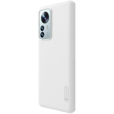 Nillkin Frosted Shield Xiaomi 12 Pro baltas plastikinis dėklas | Priedai.lt