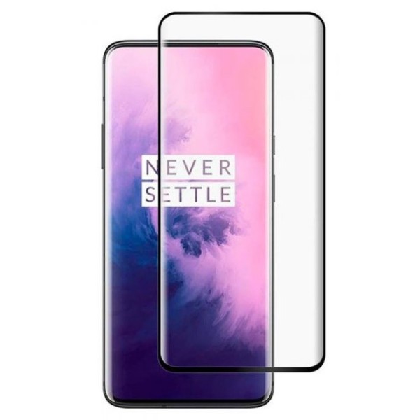 „Premium“ Tempered Glass täielik katvus kaitsev ekraaniklaas 0.2 mm - must (OnePlus 7 Pro / 7T Pro)