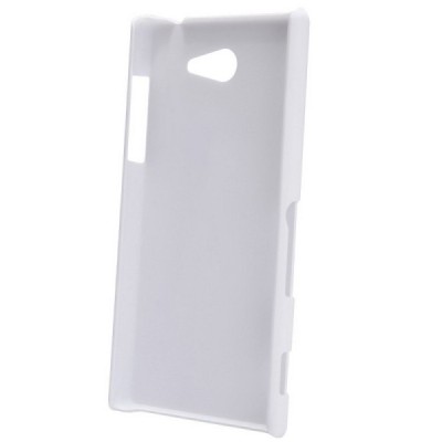 Nillkin Frosted Shield Sony Xperia M2 baltas plastikinis dėklas + apsauginė ekrano plėvelė / Priedai.lt