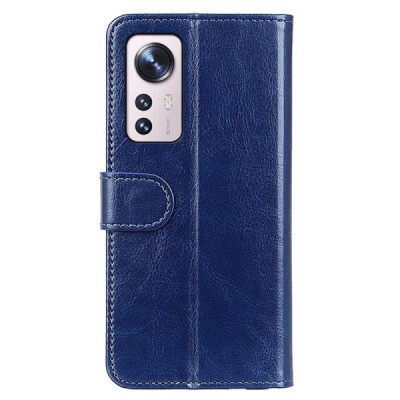 Xiaomi 12 Pro atverčiamas mėlynas odinis dėklas - piniginė | Priedai.lt
