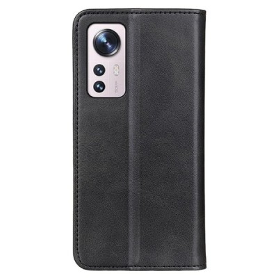 Xiaomi 12 (Xiaomi 12X) „Split“ juodas odinis atverčiamas dėklas - knygutė | Priedai.lt
