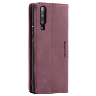 Samsung Galaxy A70 (A705F) CaseMe Retro solidus atverčiamas bordo odinis dėklas - knygutė | Priedai.lt