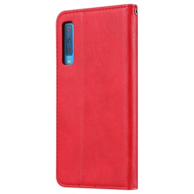 Prabangus „Comma“ odinis atverčiamas raudonas Samsung Galaxy A70 (A705F) dėklas | Priedai.lt