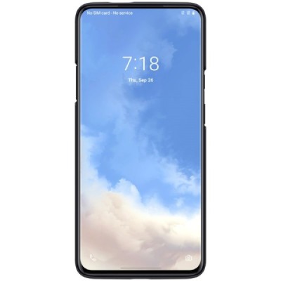 Nillkin Frosted Shield OnePlus 7T Pro juodas plastikinis dėklas | Priedai.lt