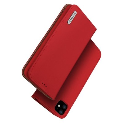 „Dux Ducis“ Wish serijos Apple iPhone 11 raudonas odinis atverčiamas dėklas | Priedai.lt