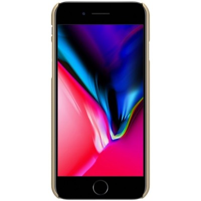 Nillkin Frosted Shield Apple iPhone SE 2020 (Apple iPhone SE 2022) auksinis plastikinis dėklas | Priedai.lt