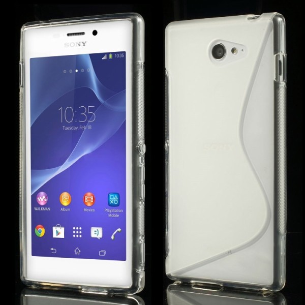 Kõva silikoon kaaned - läbipaistev (Xperia M2)