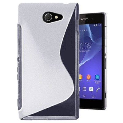 Sony Xperia M2 kieto silikono (TPU) skaidrus (permatomas) dėklas - nugarėlė / Priedai.lt