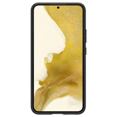 „Spigen“ Liquid Air Samsung Galaxy S22+ 5G (SM-S906X) juodas kieto silikono dėklas | Priedai.lt