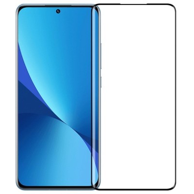 Xiaomi 12 Pro „Mofi“ 9H Tempered Glass sustiprintos apsaugos juodas pilnai dengiantis apsauginis ekrano stiklas 0.26 mm | Prieda