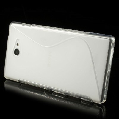 Sony Xperia M2 kieto silikono (TPU) skaidrus (permatomas) dėklas - nugarėlė / Priedai.lt