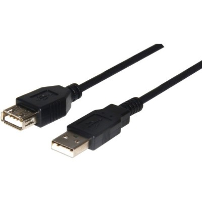 USB 2.0 A-A laidas 1.8 metro juodas | Priedai.lt