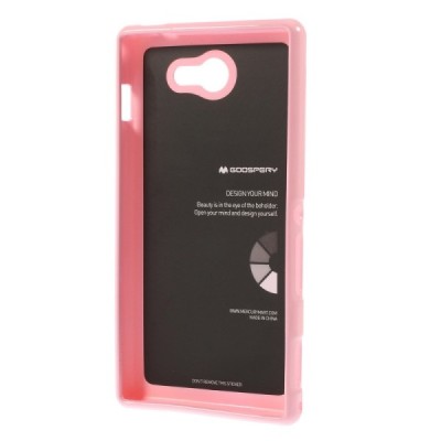 Sony Xperia M2 D2303 Mercury rožinis kieto silikono tpu dėklas - nugarėlė / Priedai.lt