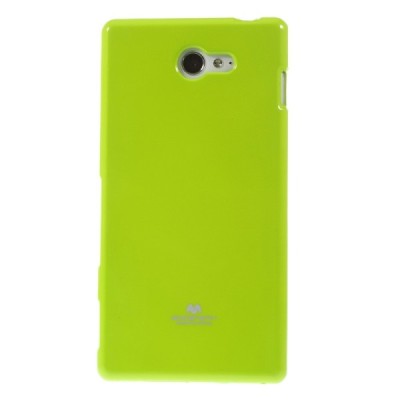 Sony Xperia M2 D2303 Mercury žalias kieto silikono tpu dėklas - nugarėlė / Priedai.lt