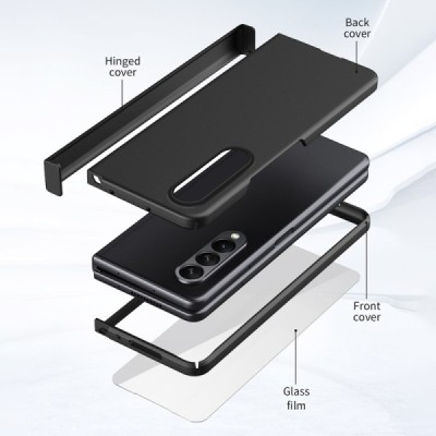 Samsung Galaxy Z Fold4 5G (F936B) GKK Creative Glass plastikinis juodas dėklas - nugarėlė | Priedai.lt