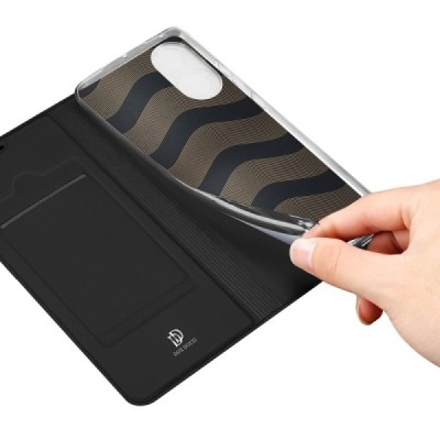 „Dux Ducis“ Skin serijos Huawei Honor 50 (Nova 9) juodas odinis atverčiamas dėklas | Priedai.lt